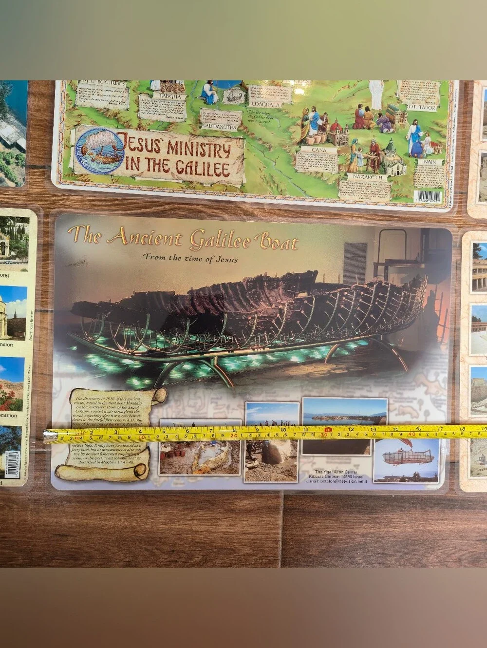 LOT 7 Galilee Lake Sea Placemats Christian Holy Land Miracles Teachings of Jesus